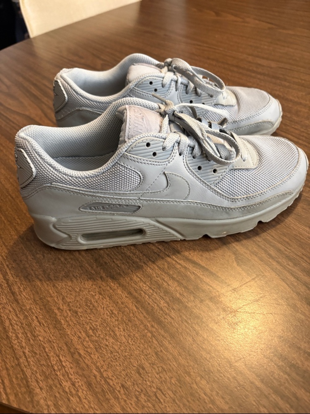 Nike Size 10 Nike Air Max 90 "Triple Grey" Wolf Gray Sneakers